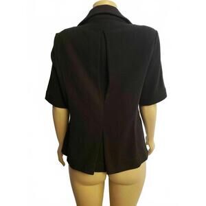 DANA BUCHMAN  BLACK KNIT CARDIGAN SWEATER COAT SZ.MEDIUM W/POCKETS NWOT